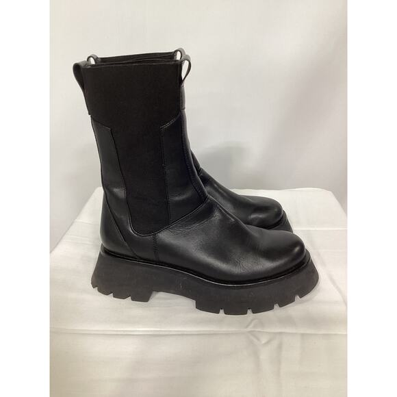 3.1 Phillip Lim 'Kate' Black Lug Sole Combat Boots Size 8 - Picture 4 of 5